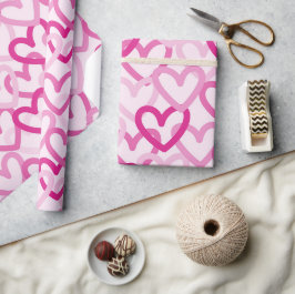 Papel De Regalo Preppy Hearts Pink