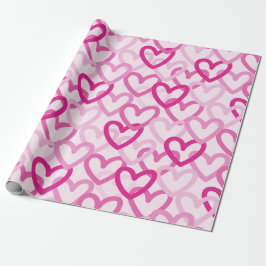 Papel De Regalo Preppy Hearts Pink