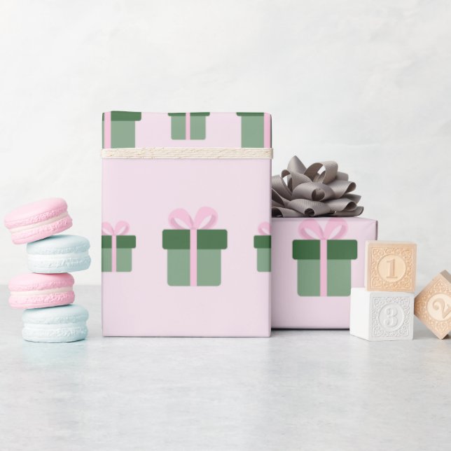 Papel De Regalo Presentes navideños sin problemas con vacaciones e (Baby Shower)