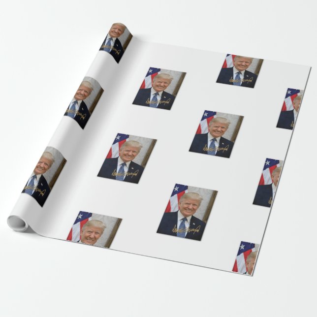 PAPEL DE REGALO PRESIDENT TRUMP  WRAPPING PAPER (Desenrollado)