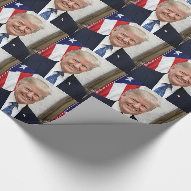 Papel De Regalo Presidente Donald Trump (Esquina)