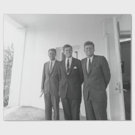 Papel De Regalo Presidente John Kennedy y Brothers American Camelo