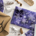 Papel De Regalo Prettiest Snowflakes Pattern Violet ID846<br><div class="desc">More than just snowflakes,  this wrapping paper pattern was created with the prettiest snowflakes I could find! Delicate and lacy snowflakes with sparkling stars have been given a soft,  opalescent color palette on a textured violet purple background. Search ID846 to see other products with this design.</div>