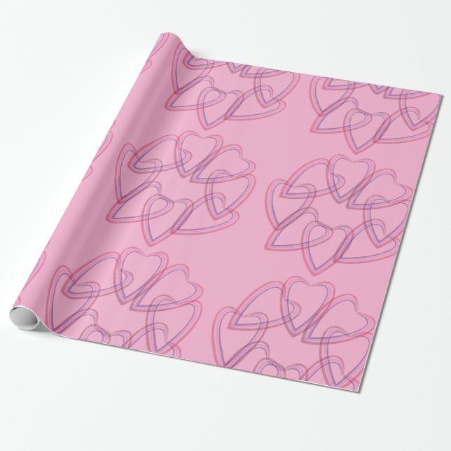 Papel De Regalo Pretty heart circle pattern (Desenrollado)