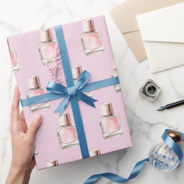 Papel De Regalo Pretty in Pink Nail Polish Bridal Shower (Regalar)