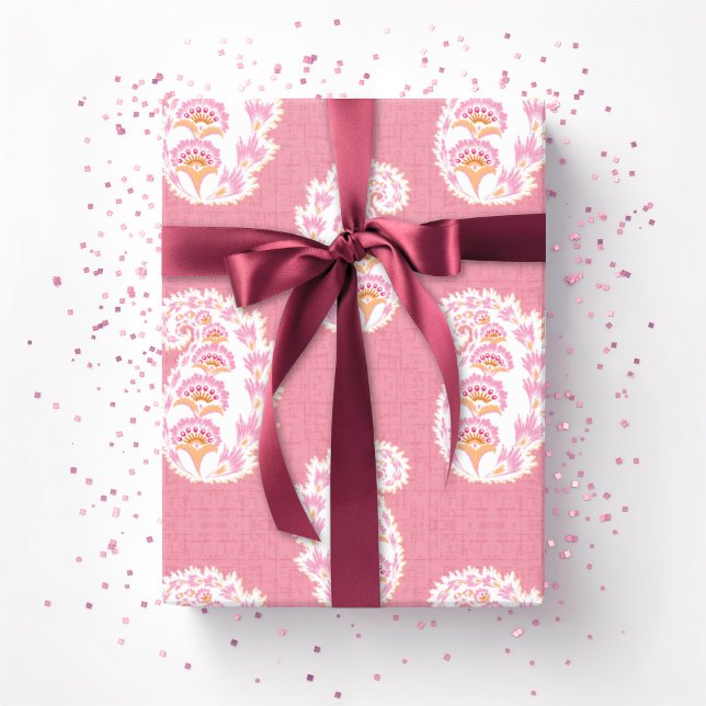 Papel De Regalo Pretty Paisley in Pink and Orange (Subido por el creador)