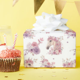 Papel De Regalo Pretty Ponies and Petals Horse Wrapping Paper