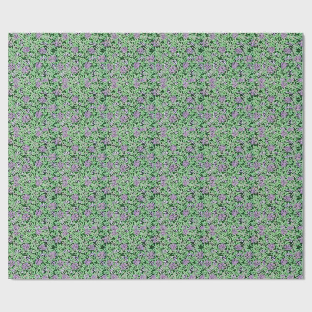 Papel De Regalo Pretty Purple Floral Pattern (Superficie plana)