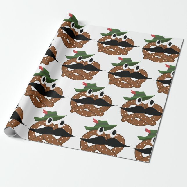 Papel De Regalo Pretzel bigote (Desenrollado)
