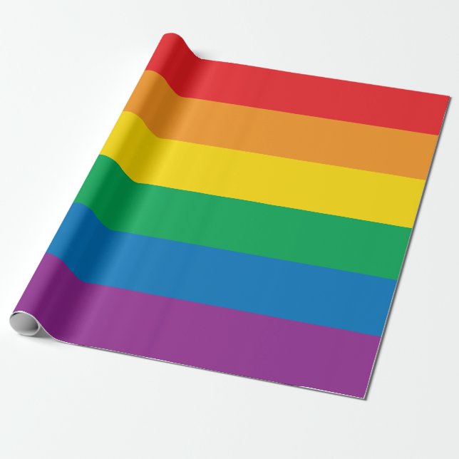 Papel De Regalo Pride | Colorful Rainbow Design (Desenrollado)