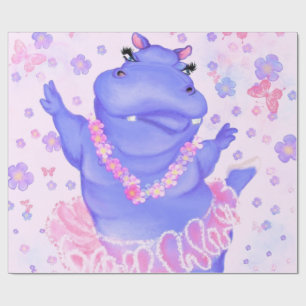 Papel De Regalo Prima Ballerina Hippo - Bailarina feliz