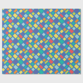 Papel De Regalo Primary Party Checkerboard Niño 