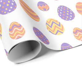 Papel De Regalo Primavera colorida del patrón de huevo de Pascua
