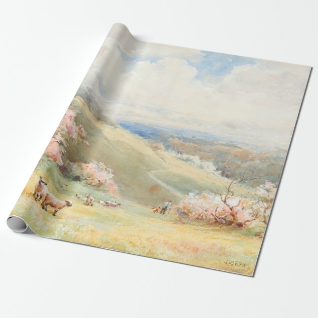 Papel De Regalo Primavera de cosecha de Joseph Rubens Powell (Desenrollado)