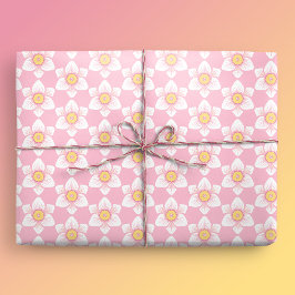 Papel De Regalo Primavera de Daffodil Rosa