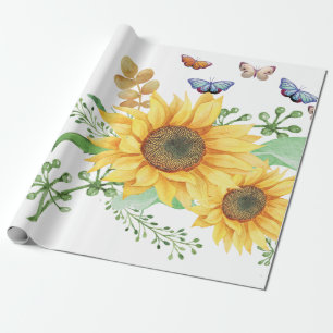 Papel De Regalo primavera de girasol