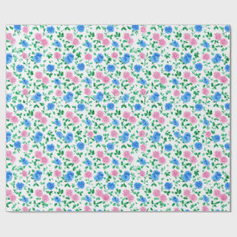Papel De Regalo Primavera de los Rosas Abuelos Ditsy Preppy