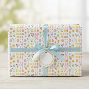 Papel De Regalo ¡Primavera en alegría! Conejo, Daffodil y Huevo de