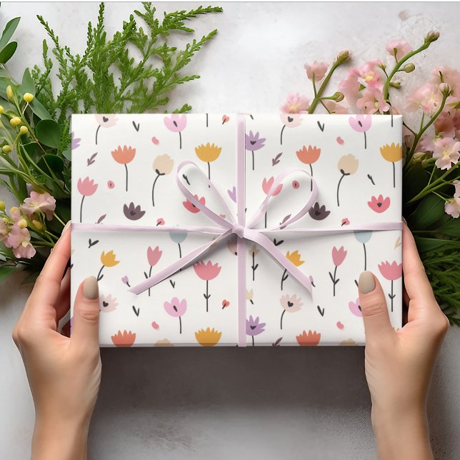 Papel De Regalo Primavera Flores Pastel Pascua (Subido por el creador)