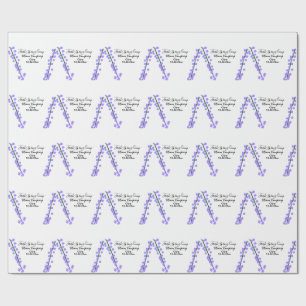 Papel De Regalo Primavera fresca camping lavanda flores nombre fec