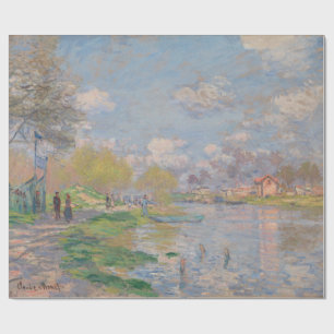 Papel De Regalo Primavera por el Sena de Claude Monet