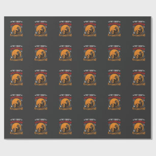 Papel De Regalo Primer Halloween como abuelo mago murciélago luna_