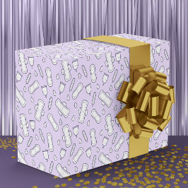 Papel De Regalo Primer periodo Fiesta Pastel Purple Cute Tampon