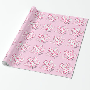 Papel De Regalo Primer personalizado V05F del cumpleaños de los