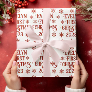 Papel De Regalo Primer texto de Navidad personalizado