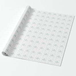 Papel De Regalo Primera Comunión, guión en verde suave