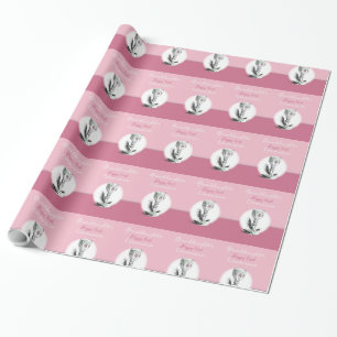 Papel De Regalo Primera Comunión Nieta Rosa, Cáliz