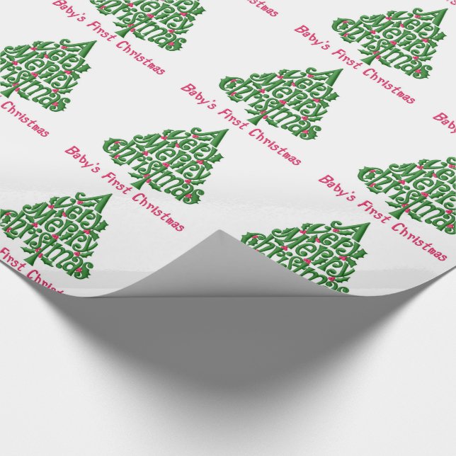Papel De Regalo Primera Navidad del Bebé (Esquina)