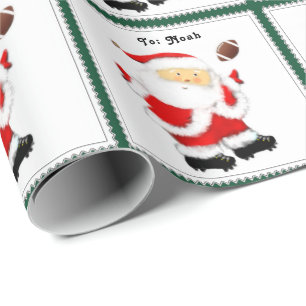 Papel De Regalo Primera Navidad Niño Futbol