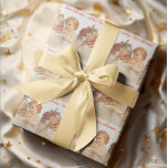 Papel De Regalo Primera Navidad y Santa del bebé de la época de la<br><div class="desc">Envuelve tus regalos este año con un maravilloso diseño retro de un Santa Claus sosteniendo a un niño dulce.</div>
