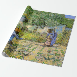 Papel De Regalo Primeros pasos (según Millet) de Vincent van Gogh