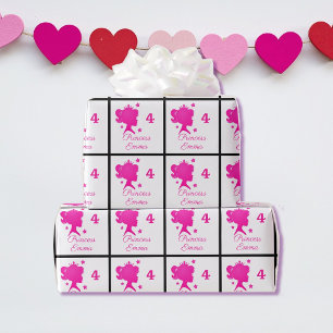 Papel De Regalo Princesa Añadir nombre de Chica Bonito de edad ros