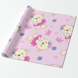 Papel De Regalo Princesa de oso rosa