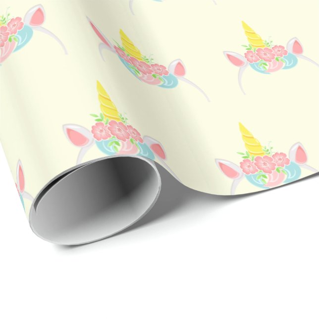 Papel De Regalo Princesa de Unicorn (Esquina del rollo)