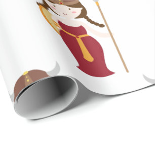 Papel de Regalo - Princesa Guerrera Vikinga