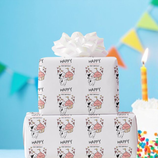 Papel De Regalo Princesa Whisker Wonderland Primer cumpleaños (Subido por el creador)