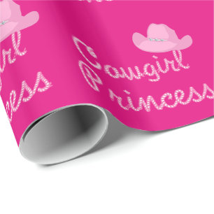 Papel De Regalo Princesa With Pink Hat de la vaquera