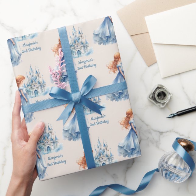 Papel De Regalo Princesa y Castillo (Regalar)