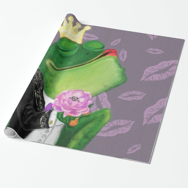 Papel De Regalo Príncipe de la rana - Beso (Desenrollado)