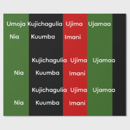 Papel De Regalo Principios Nguzo Saba del Kwanzaa de Raíces Africa