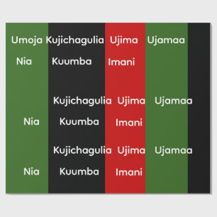 Papel De Regalo Principios Nguzo Saba del Kwanzaa de Raíces Africa