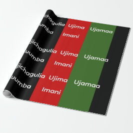 Papel De Regalo Principios Nguzo Saba del Kwanzaa de Raíces Africa