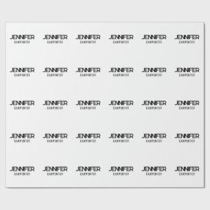 Papel De Regalo Profesional elegante moderno minimalista añadir no