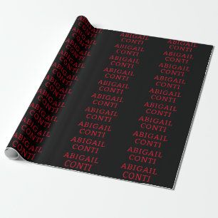 Papel De Regalo Profesional minimalista rojo negro moderno