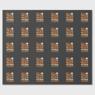 Papel De Regalo Profesor de cuarto grado de Halloween fab-ESPAN-to