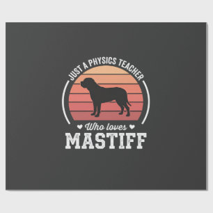 Papel De Regalo Profesor de Física Amante de los Perros Mastín